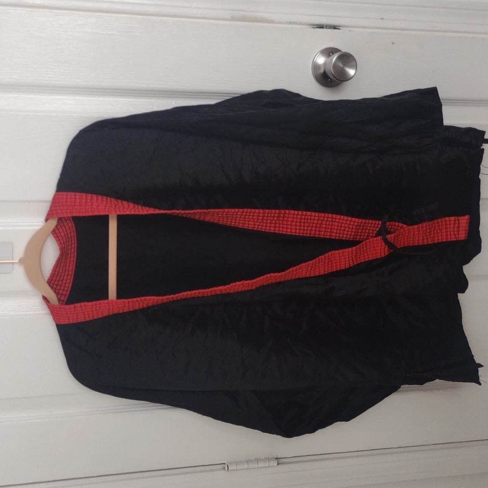 Black Satin Robe